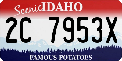 ID license plate 2C7953X