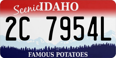 ID license plate 2C7954L