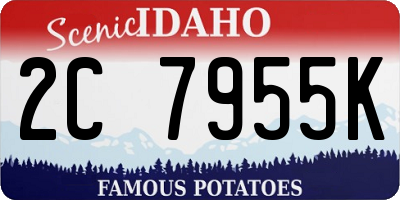 ID license plate 2C7955K
