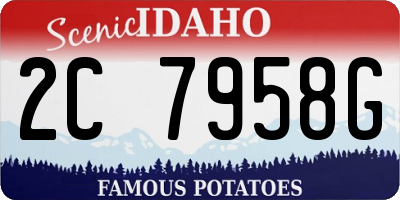 ID license plate 2C7958G