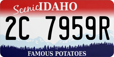 ID license plate 2C7959R