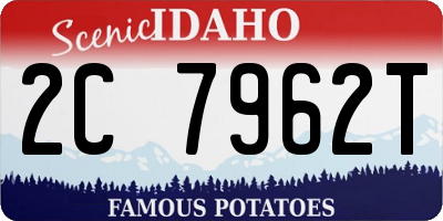 ID license plate 2C7962T