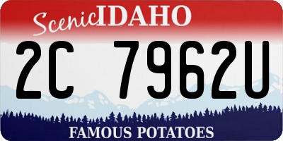 ID license plate 2C7962U