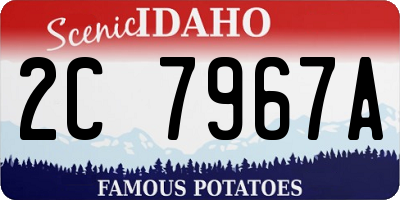 ID license plate 2C7967A