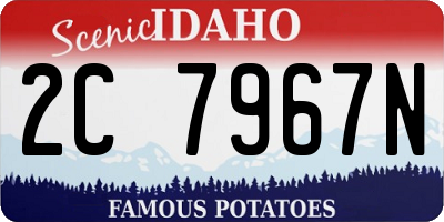 ID license plate 2C7967N