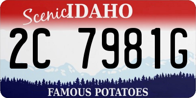 ID license plate 2C7981G