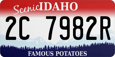 ID license plate 2C7982R