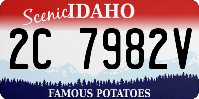 ID license plate 2C7982V