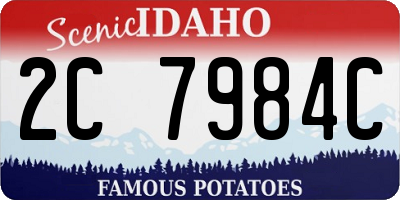 ID license plate 2C7984C