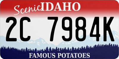 ID license plate 2C7984K