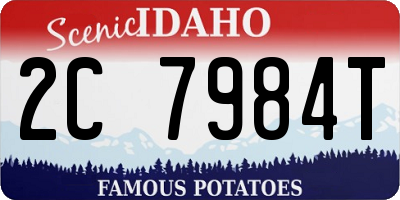 ID license plate 2C7984T