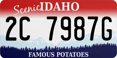 ID license plate 2C7987G