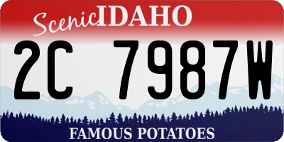 ID license plate 2C7987W