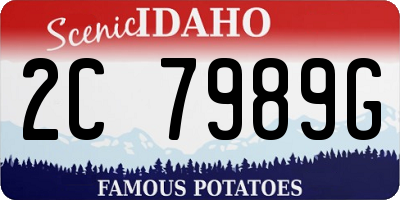 ID license plate 2C7989G