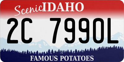 ID license plate 2C7990L
