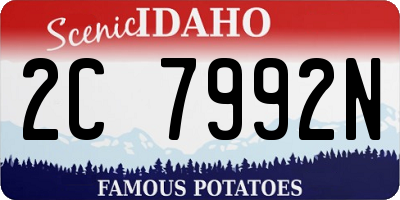 ID license plate 2C7992N