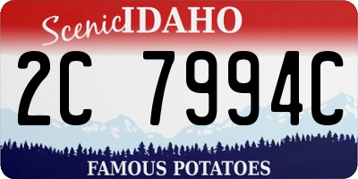ID license plate 2C7994C