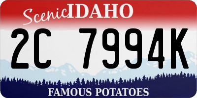ID license plate 2C7994K