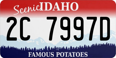 ID license plate 2C7997D
