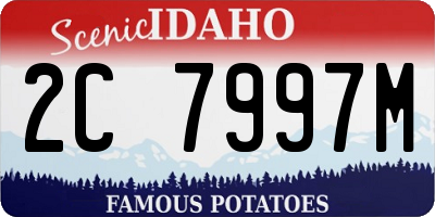 ID license plate 2C7997M