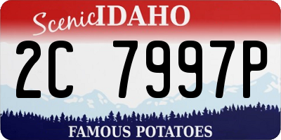 ID license plate 2C7997P