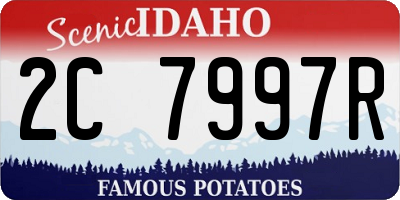 ID license plate 2C7997R