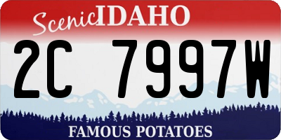 ID license plate 2C7997W