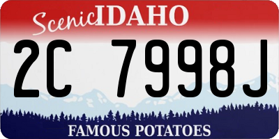 ID license plate 2C7998J