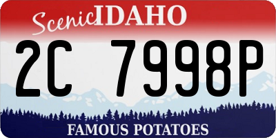 ID license plate 2C7998P
