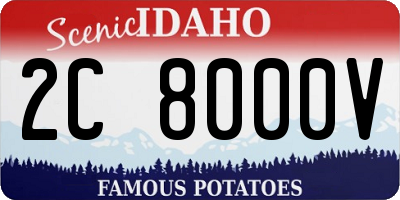 ID license plate 2C8000V
