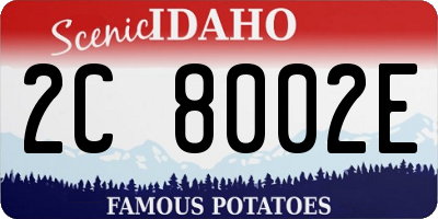 ID license plate 2C8002E