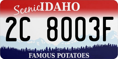 ID license plate 2C8003F