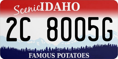 ID license plate 2C8005G