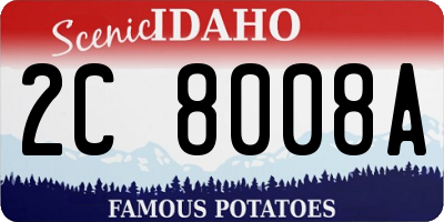 ID license plate 2C8008A