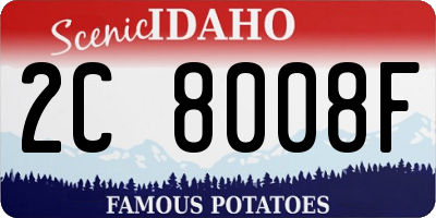 ID license plate 2C8008F