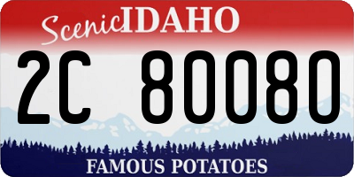 ID license plate 2C8008O