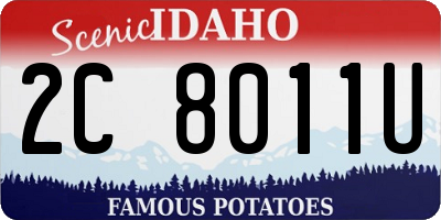 ID license plate 2C8011U