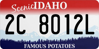 ID license plate 2C8012L