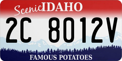 ID license plate 2C8012V