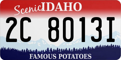 ID license plate 2C8013I