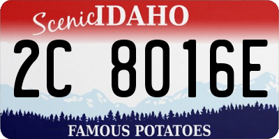 ID license plate 2C8016E