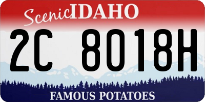 ID license plate 2C8018H
