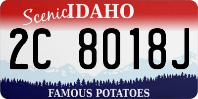 ID license plate 2C8018J