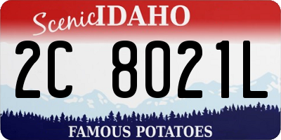 ID license plate 2C8021L