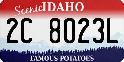 ID license plate 2C8023L