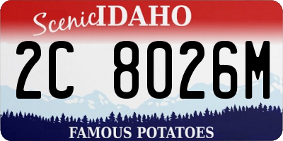 ID license plate 2C8026M