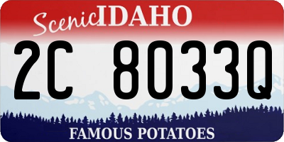 ID license plate 2C8033Q