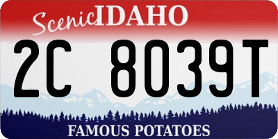 ID license plate 2C8039T