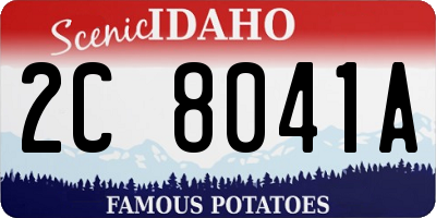 ID license plate 2C8041A