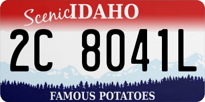 ID license plate 2C8041L